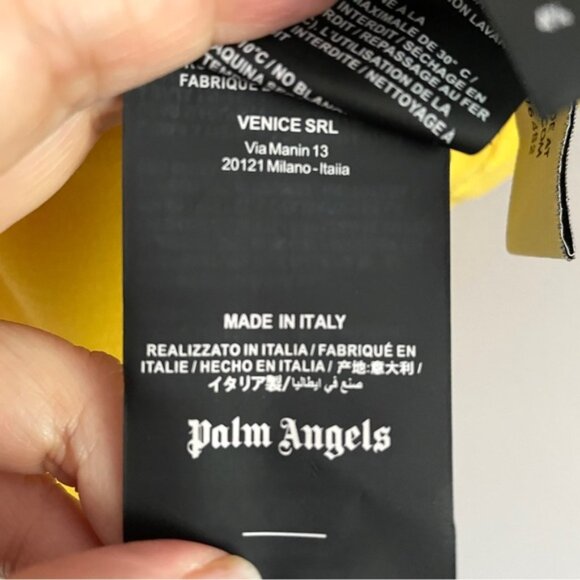Palm Angels Yellow PXP Palm Patch T-shirt - Small, Authentic 🇮🇹 - Picture 11 of 16